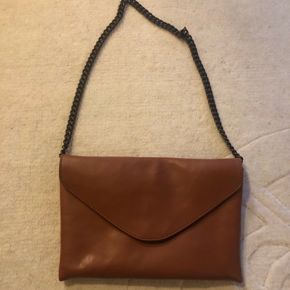 J Crew Leather Pouch Shoulder Bag